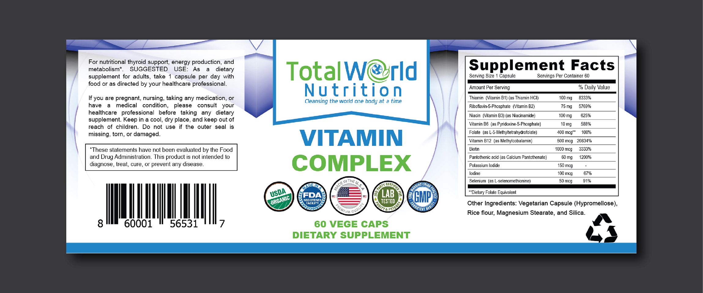 Packaging Design by Deziners Zone for Total World Nutrition | Design #25023019