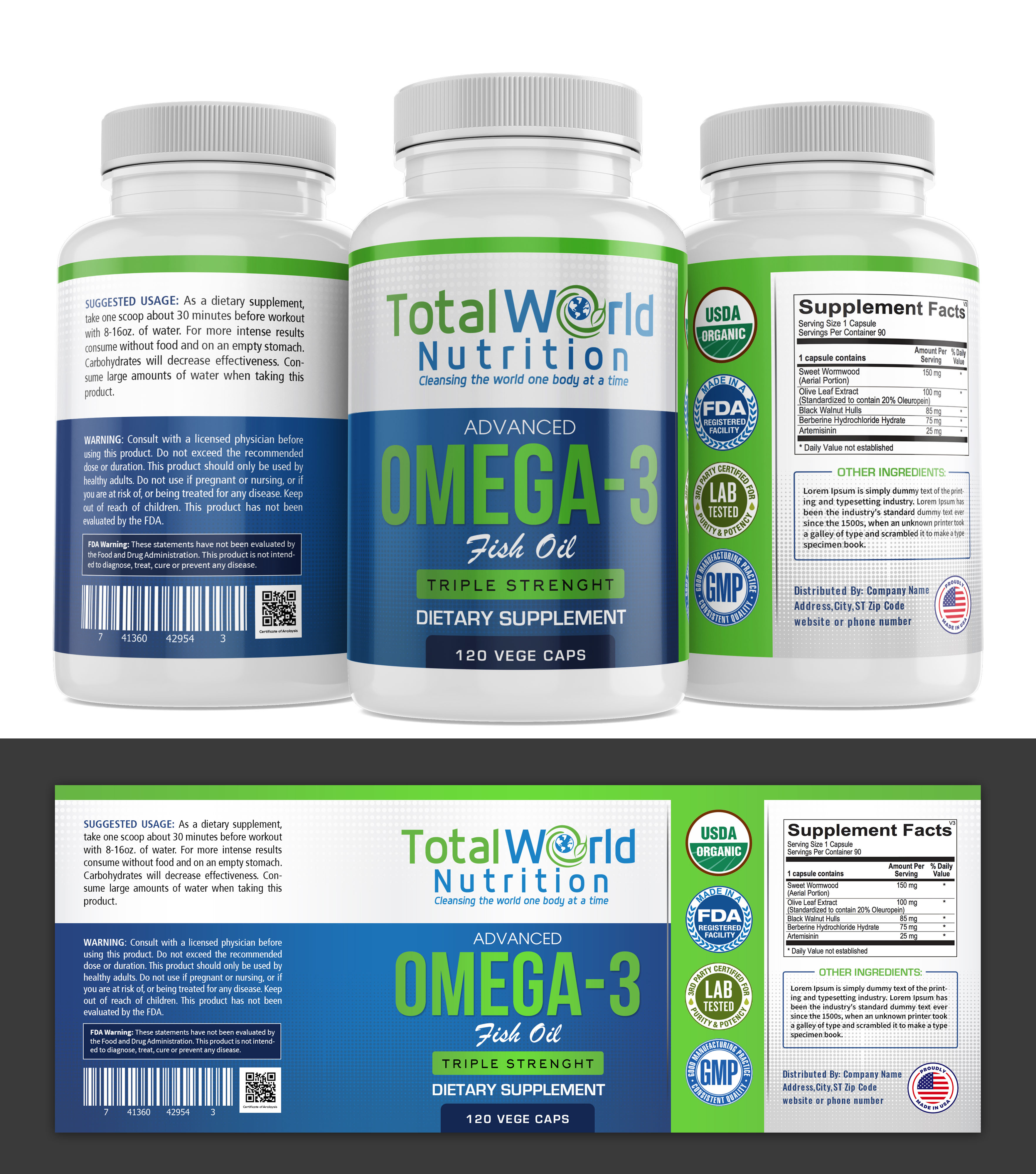 Packaging Design by SAI DESIGNS for Total World Nutrition | Design #25016127