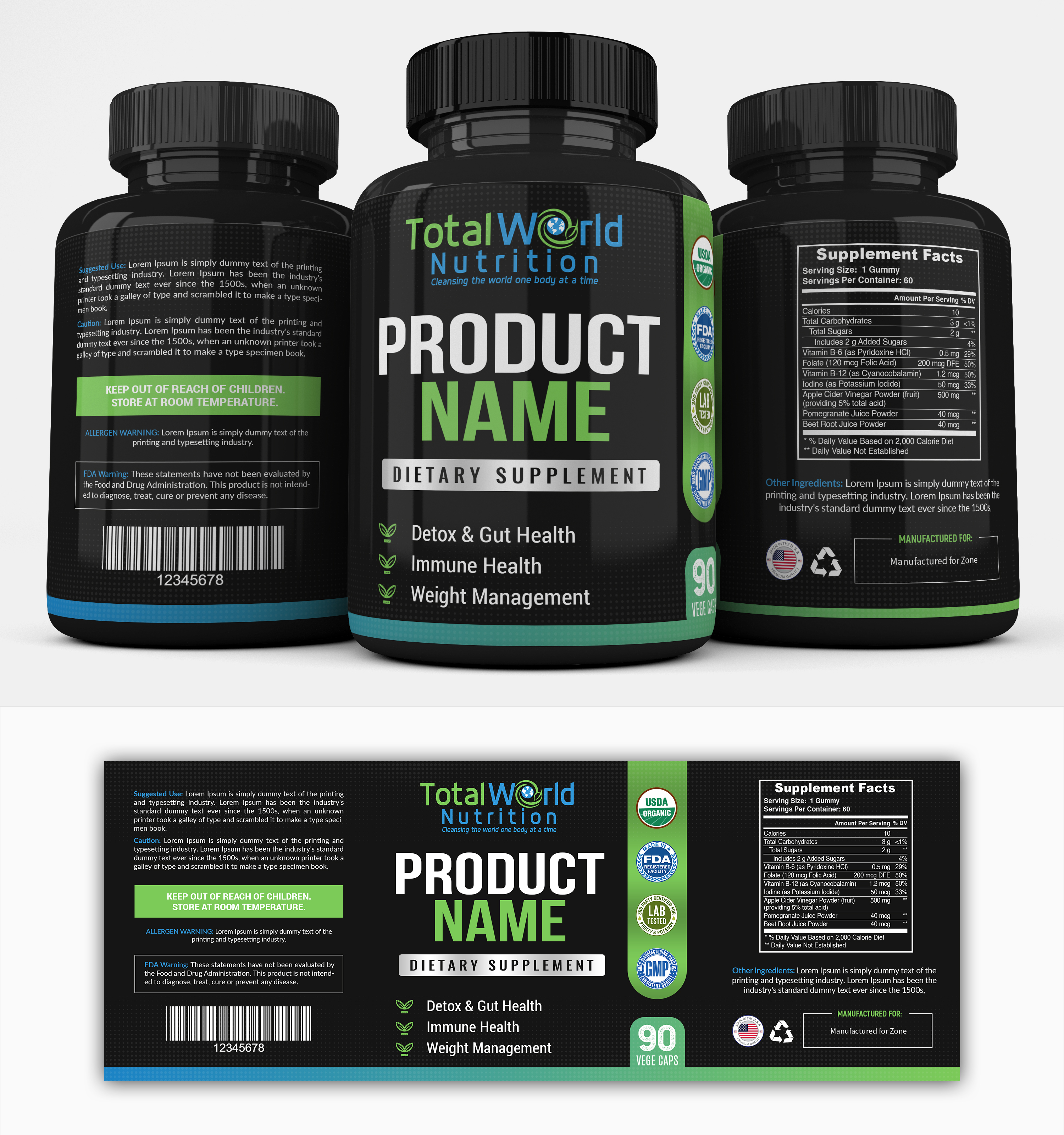 Design Emballage par SAI DESIGNS pour Total World Nutrition | Design #25021176