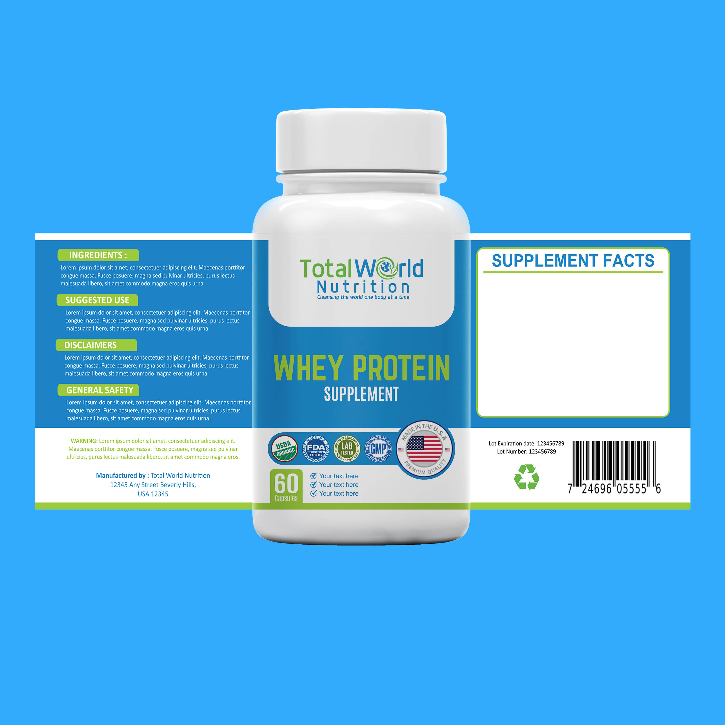 Design Emballage par RenCan pour Total World Nutrition | Design #25007827