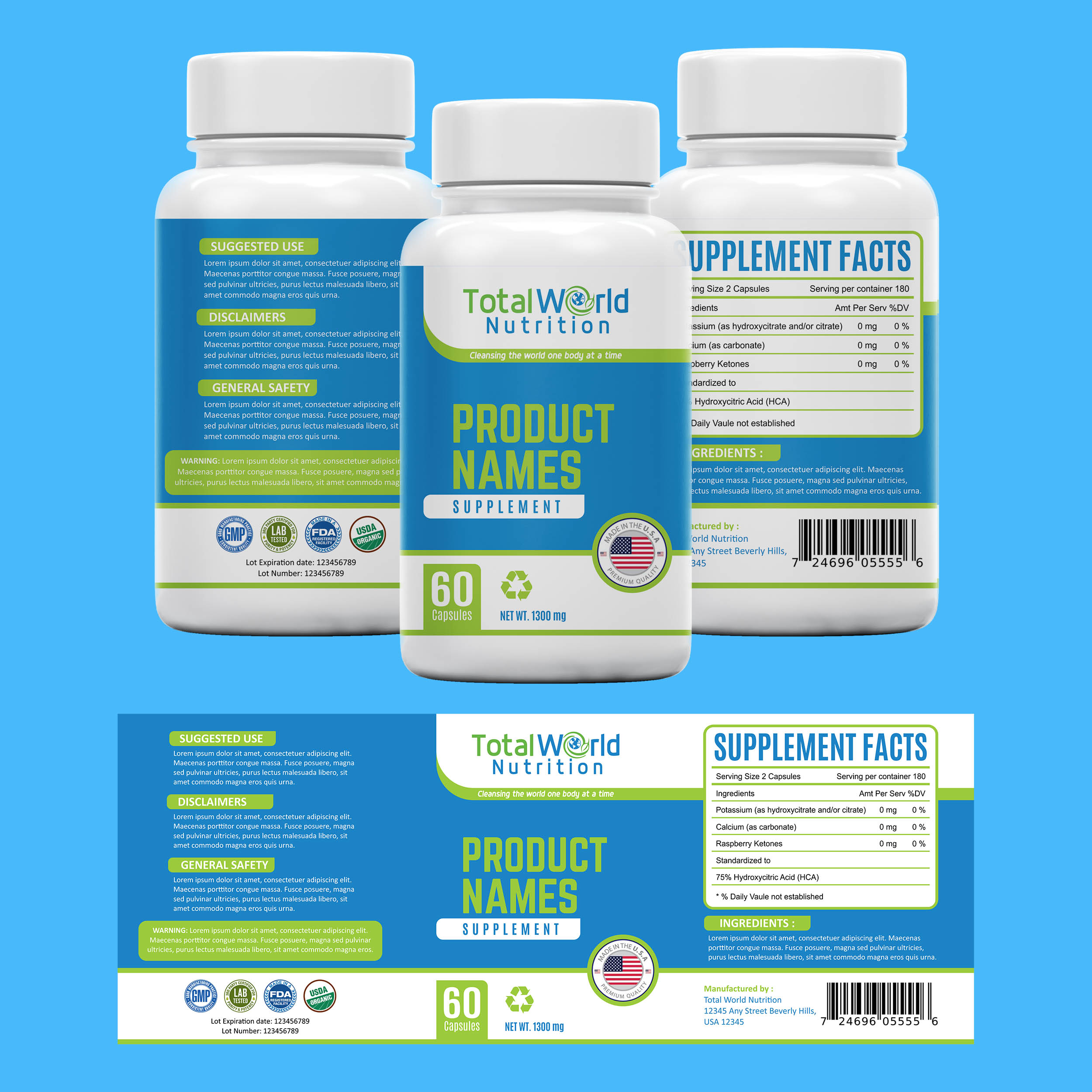 Verpackungs-Design von RenCan für Total World Nutrition | Design #25011301