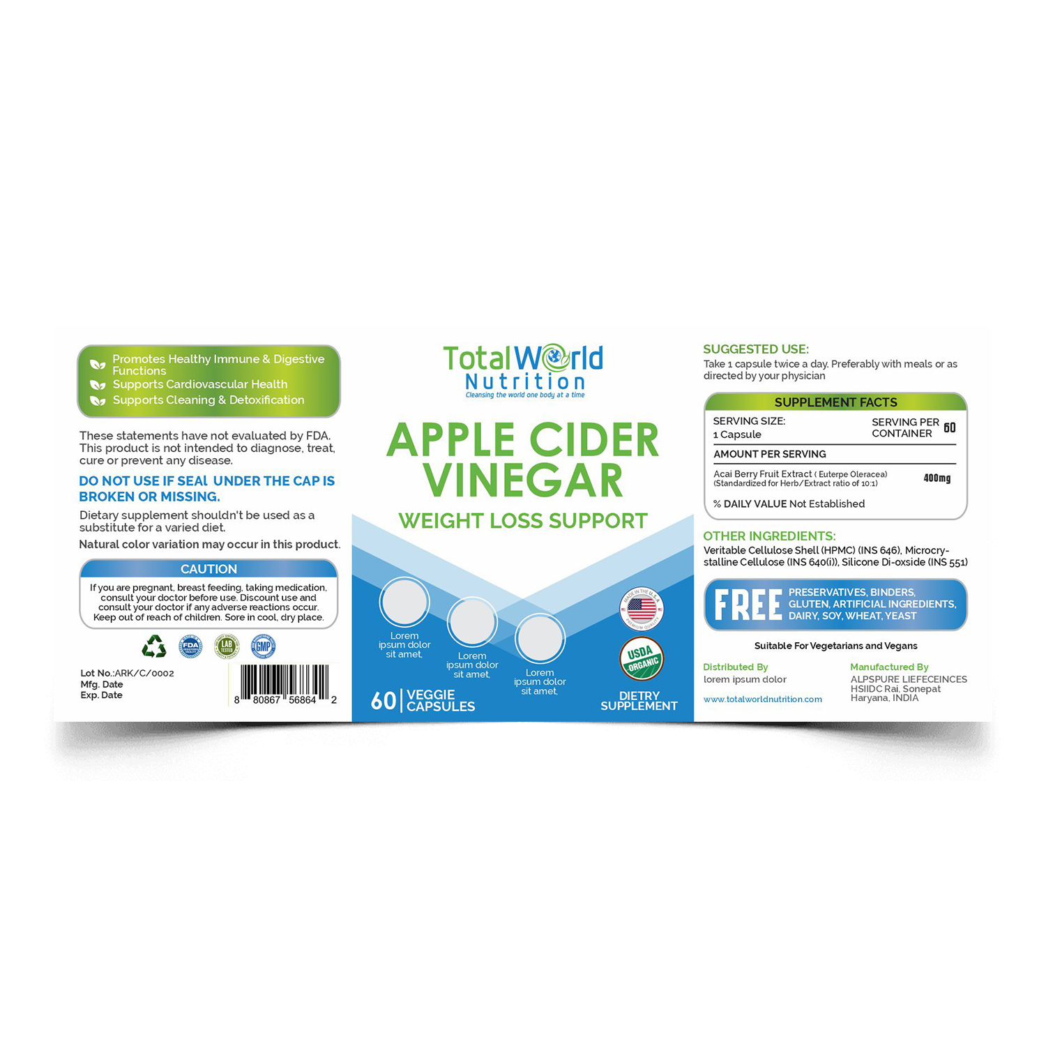 Design Emballage par INEST Design pour Total World Nutrition | Design #25003484