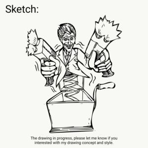 Joker tshirt design with Joker like character  | T-Shirt-Design von Aryodesigns