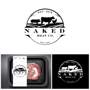 Naked Meat Co.  Est. 2018 | Logo Design by DominicDesign