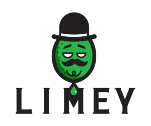 Limey (main text) and perhaps in small The British Shop | Logo Design by Buck Tornado