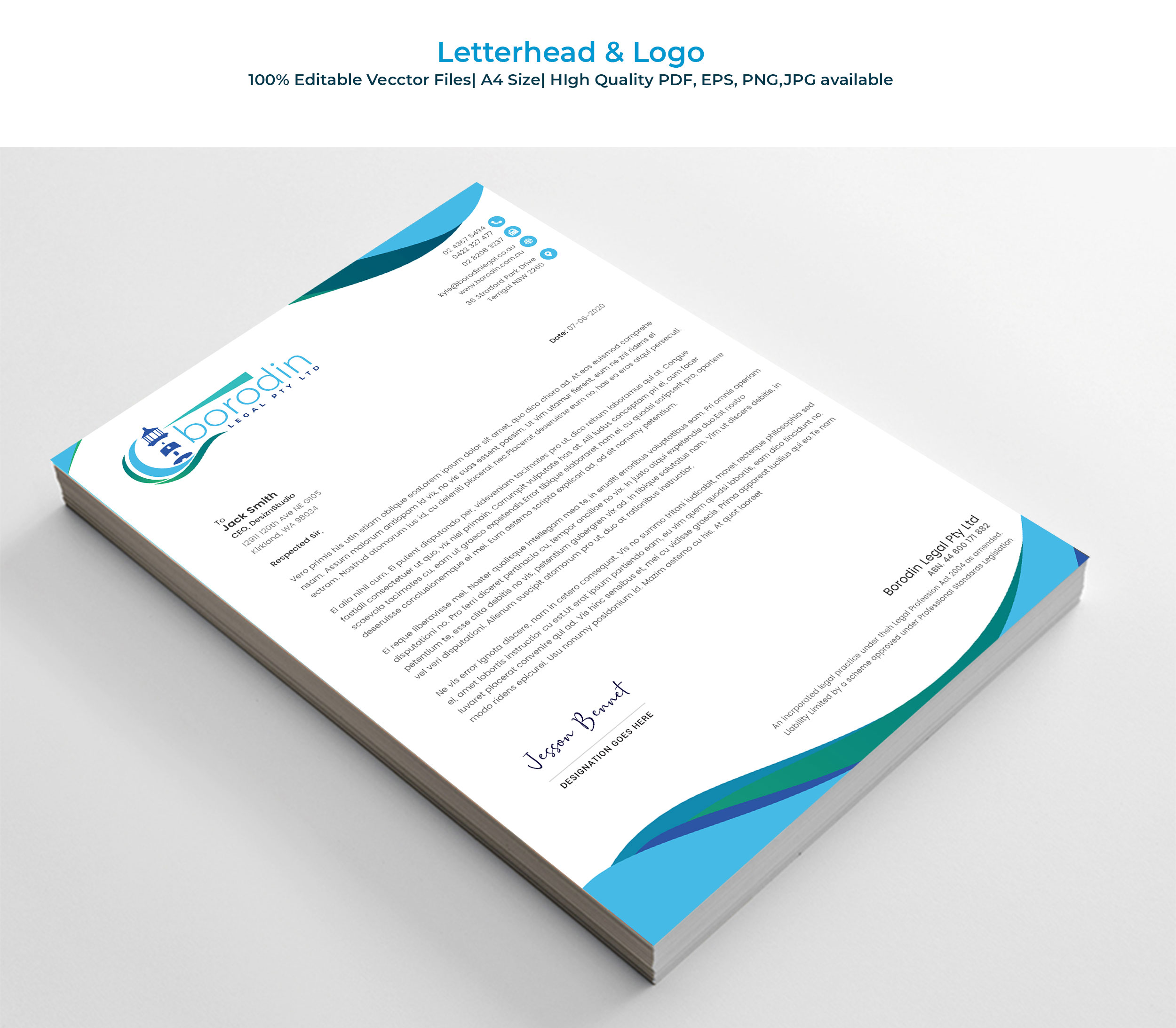 Letterhead Design by Expert Designer for this project | Design #25017719