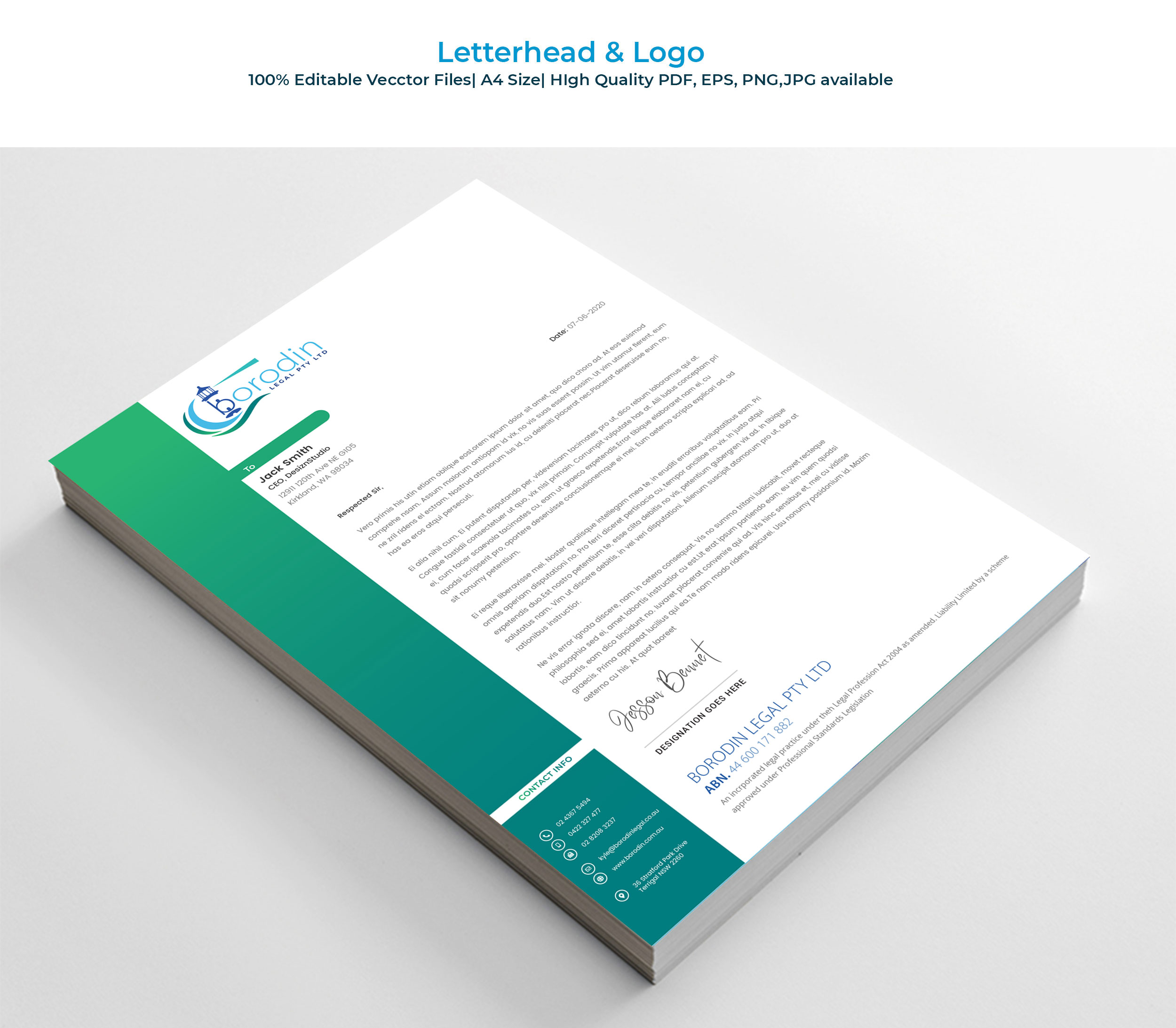 Letterhead Design by Expert Designer for this project | Design #25021227