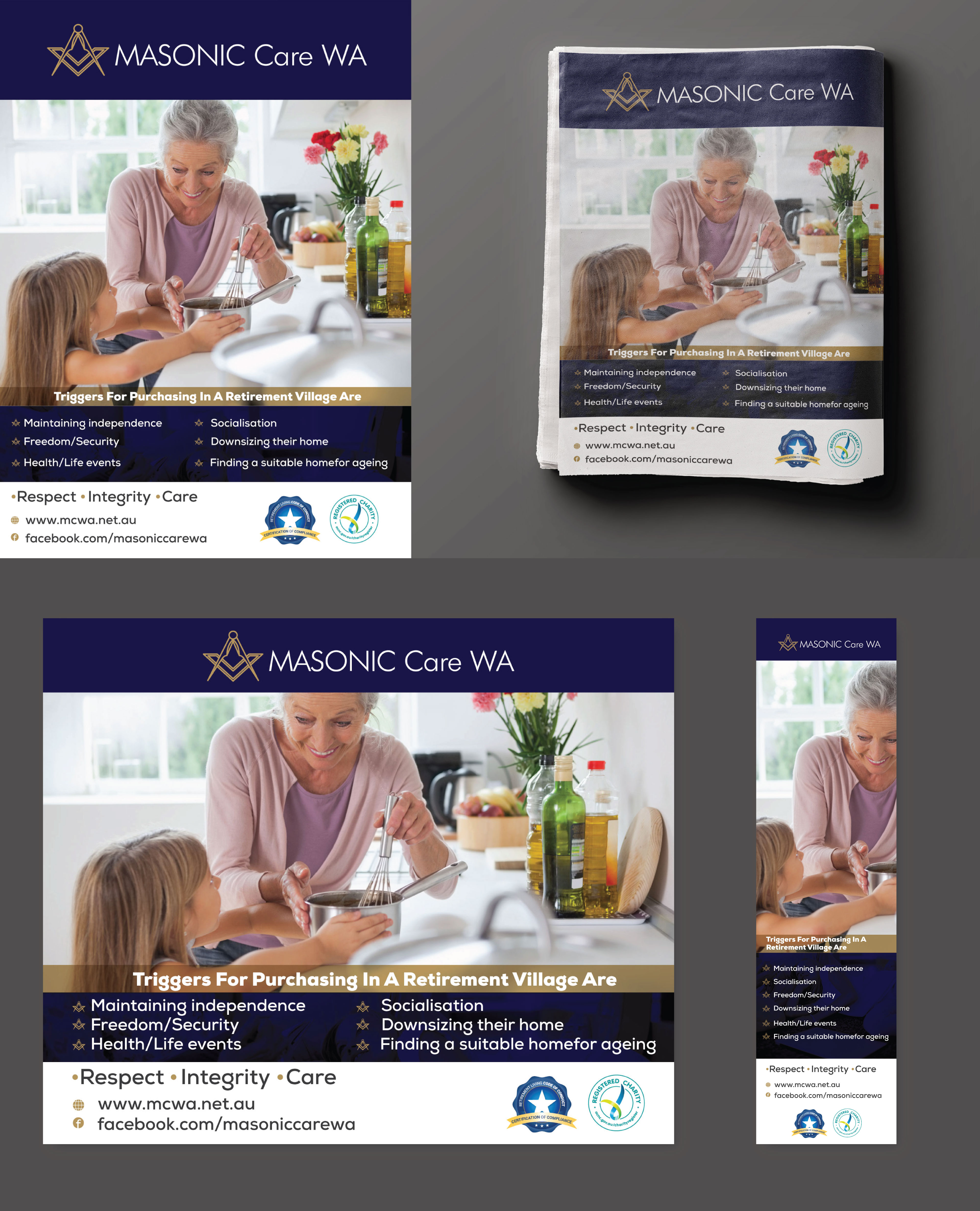 Graphic Design by u2square for Masonic Care WA | Design #25057010