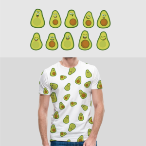 Avocado t-shirt | Design de T-shirt par ThiagoB