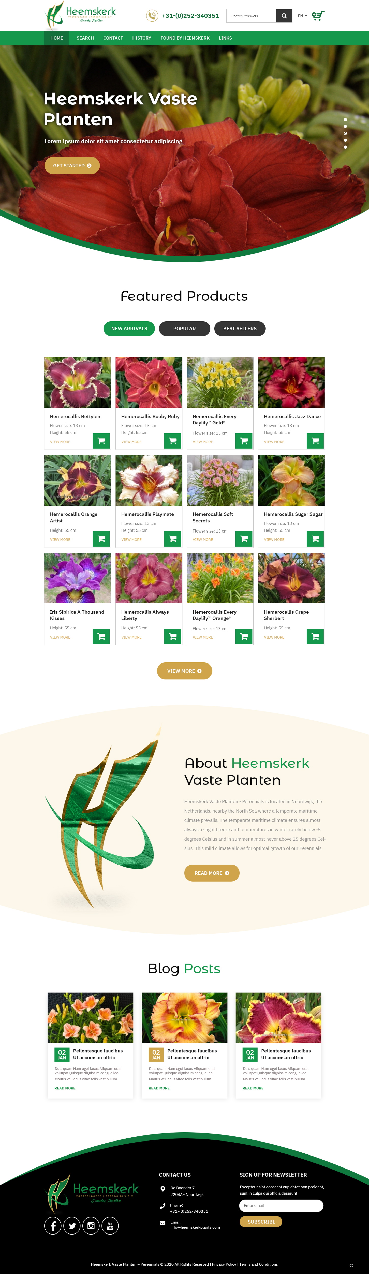 Web Design par pb pour Heemskerk Vasteplanten BV | Design #25023271