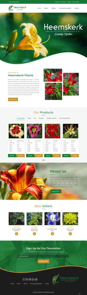 Web Design par pb pour Heemskerk Vasteplanten BV | Design : #25023272