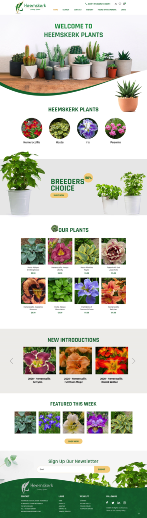 Web Design par pb pour Heemskerk Vasteplanten BV | Design : #25023273
