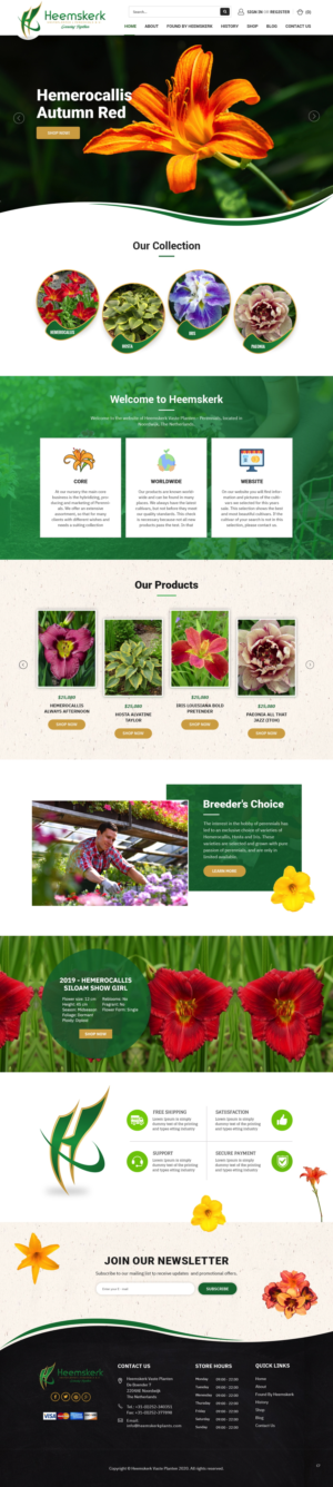 Web Design par pb pour Heemskerk Vasteplanten BV | Design : #25023274
