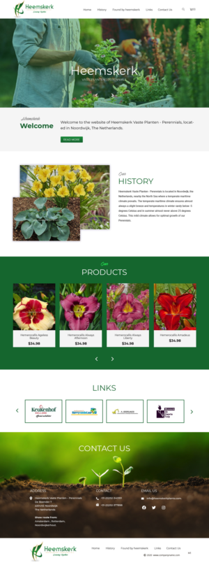 Web Design par pb pour Heemskerk Vasteplanten BV | Design : #25023276