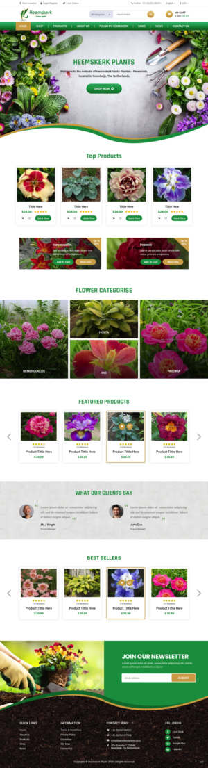 Web Design by pb for Heemskerk Vasteplanten BV | Design #25023282