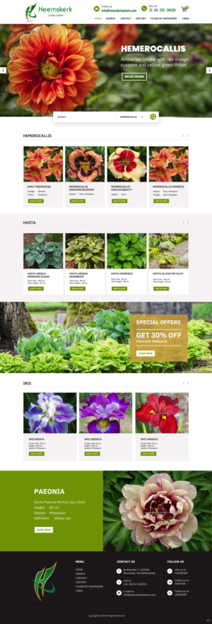 Web Design par pb pour Heemskerk Vasteplanten BV | Design : #25023292