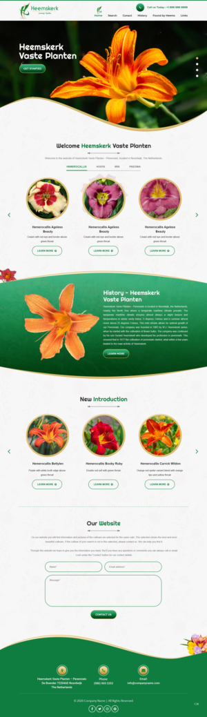 Web Design par pb pour Heemskerk Vasteplanten BV | Design : #25032588