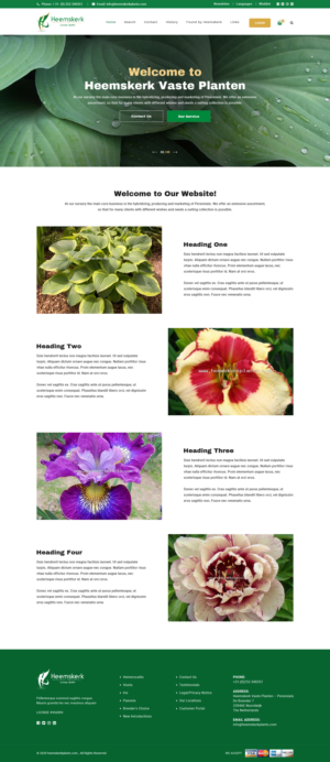 Web Design by 123graphics for Heemskerk Vasteplanten BV | Design: #25055366
