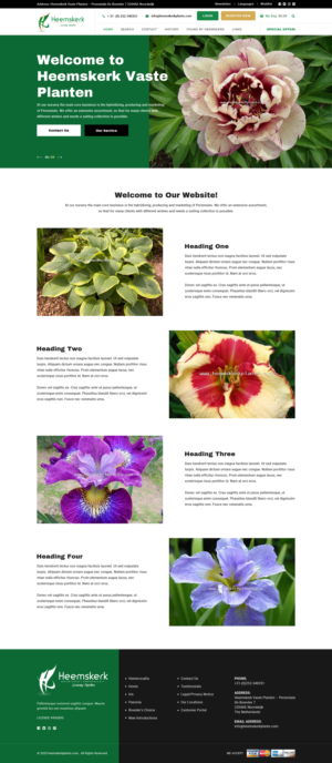 Web Design par 123graphics pour Heemskerk Vasteplanten BV | Design : #25055427
