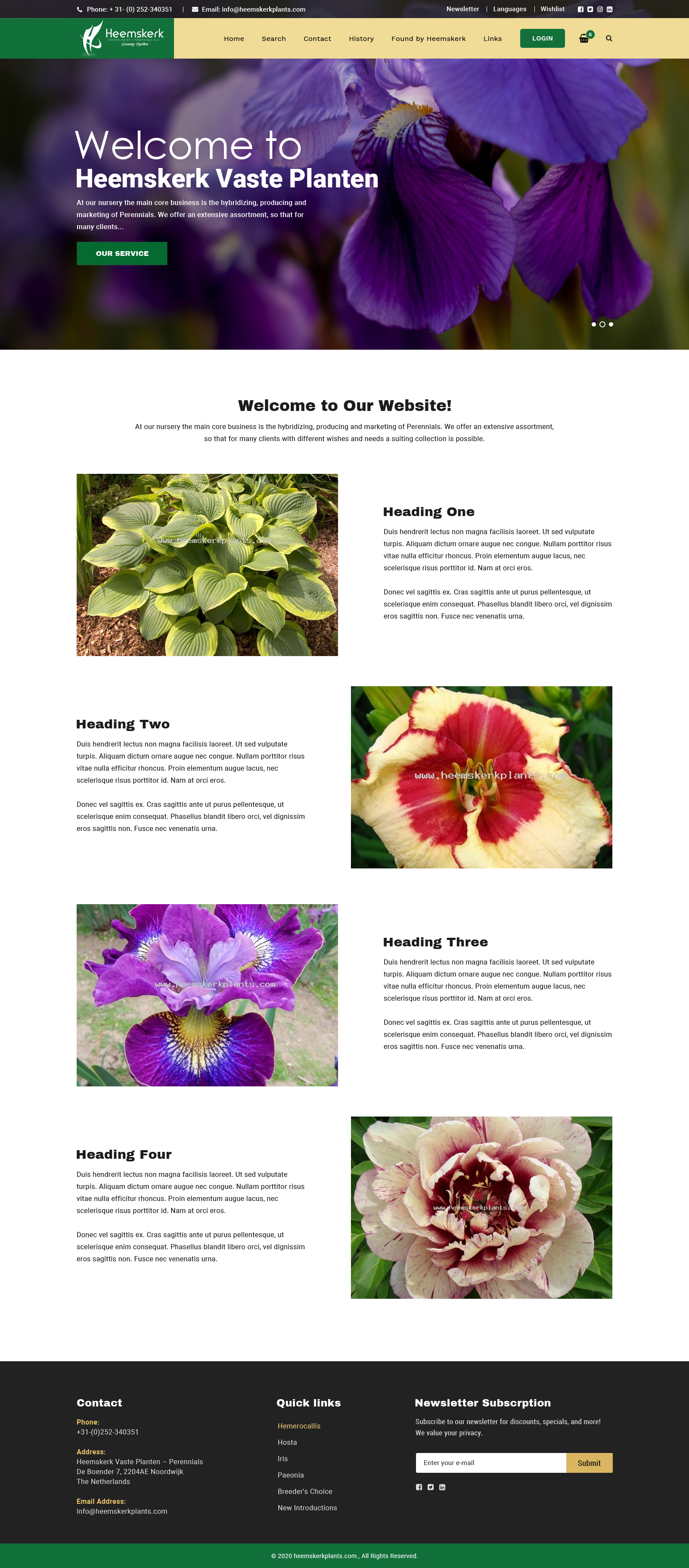 Web Design by 123graphics for Heemskerk Vasteplanten BV | Design #25077185