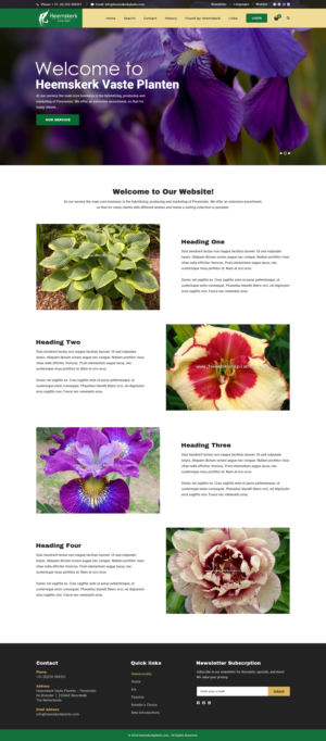 Web Design par 123graphics pour Heemskerk Vasteplanten BV | Design : #25077185