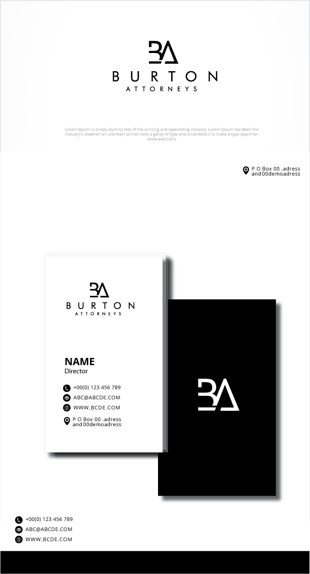 Diseño de Logo por graphicevolution para Burton Attorneys | Diseño #25012792