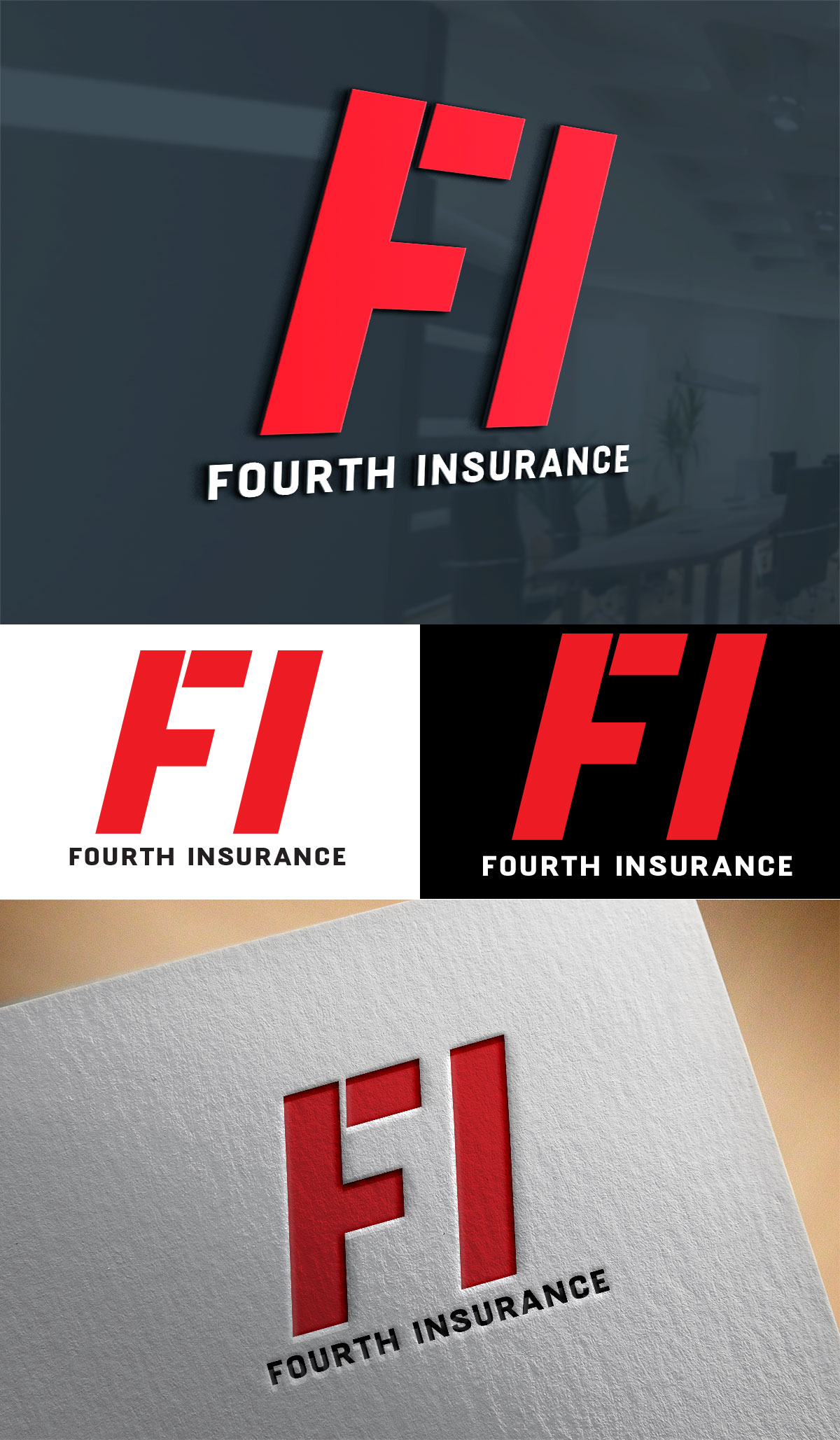 Fourth Insurance Logo Bold, Serious, Insurance Broker Logo Design for Fourth Insurance by ...