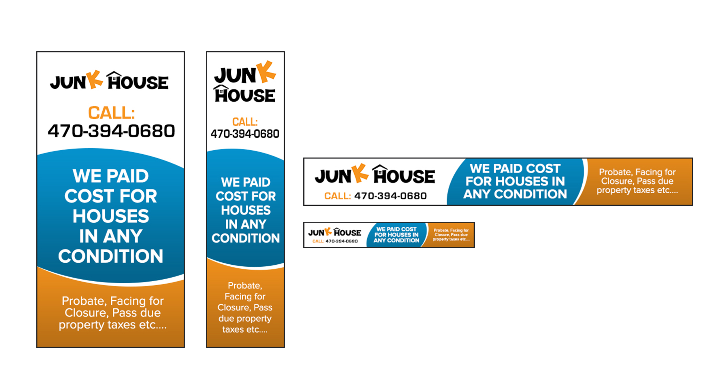 Banner Ad Design by ARTOGRAPHY for Junk House | Design #25024139