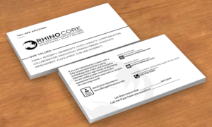 Rhino Core pipe restorations recruiting business card  | Visitenkarten-Design von Riz'