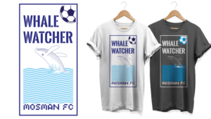 Mosman FC "Whale Watchers" supporter t-shirt | T-Shirt-Design von Al Pech