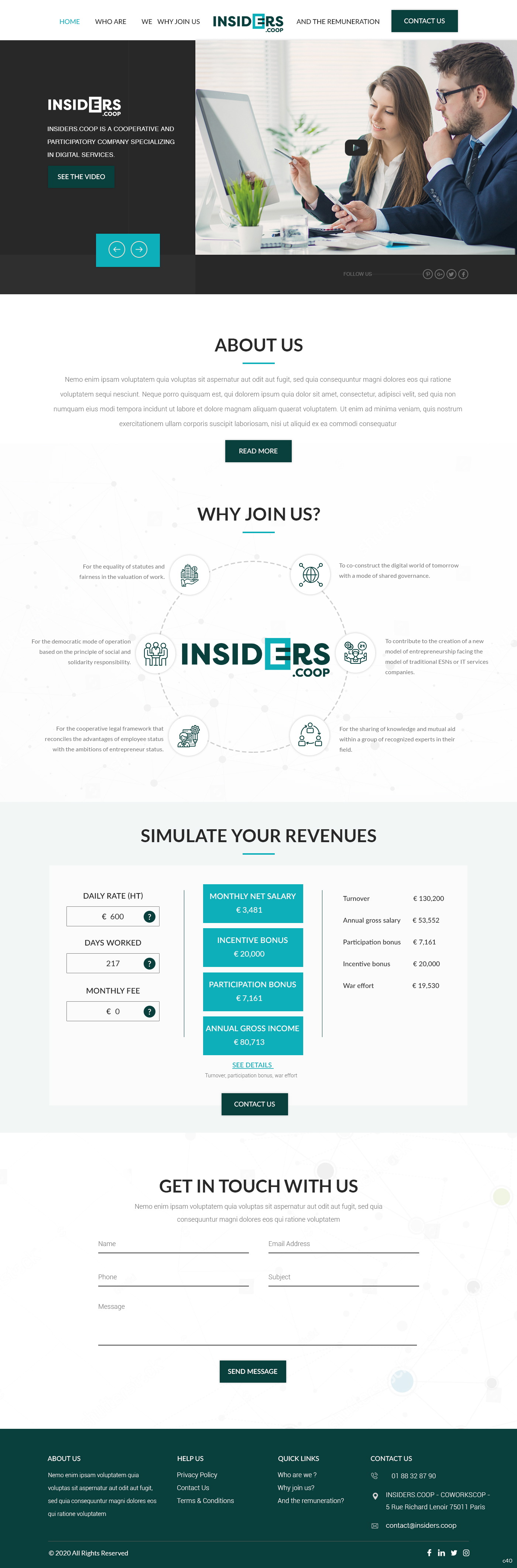 Web Design by pb for INSIDERS.COOP | Design #25032599