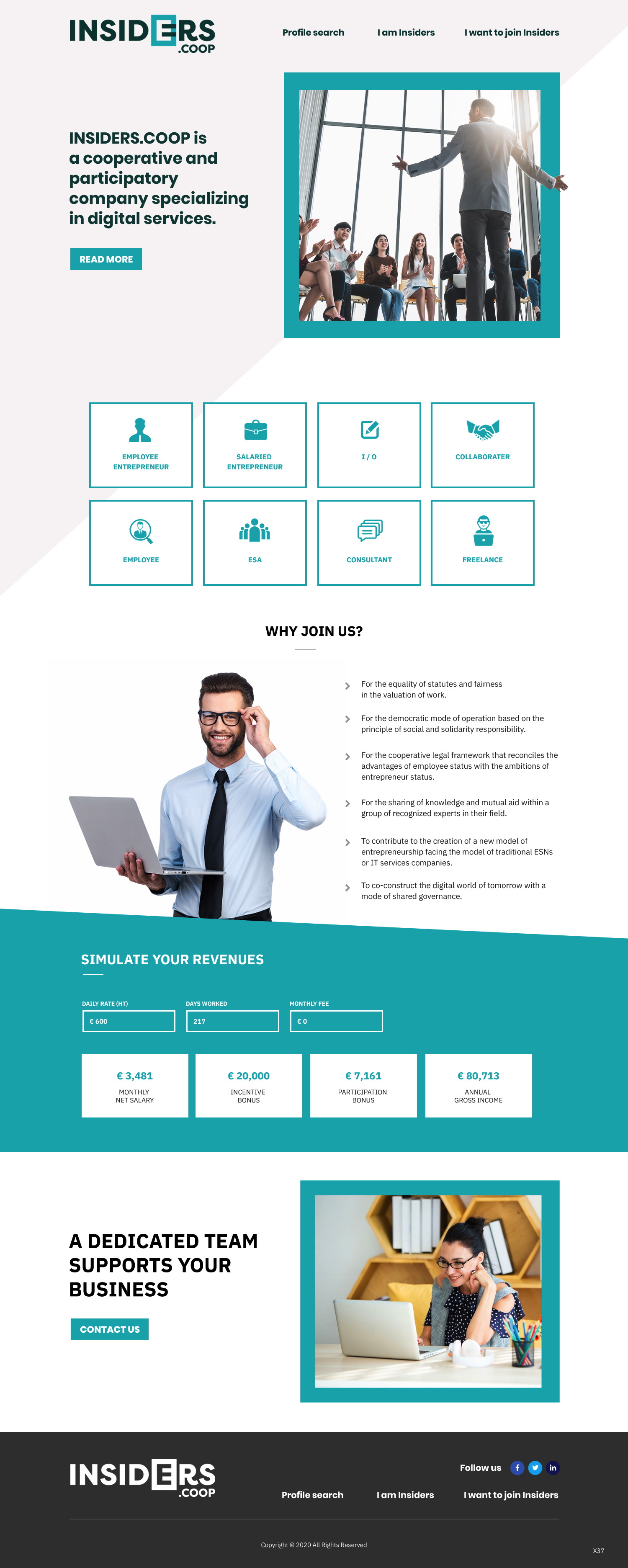 Web Design by pb for INSIDERS.COOP | Design #25032600