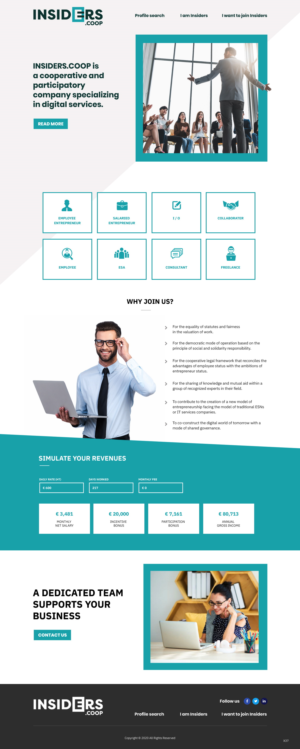 Web Design by pb for INSIDERS.COOP | Design: #25032600