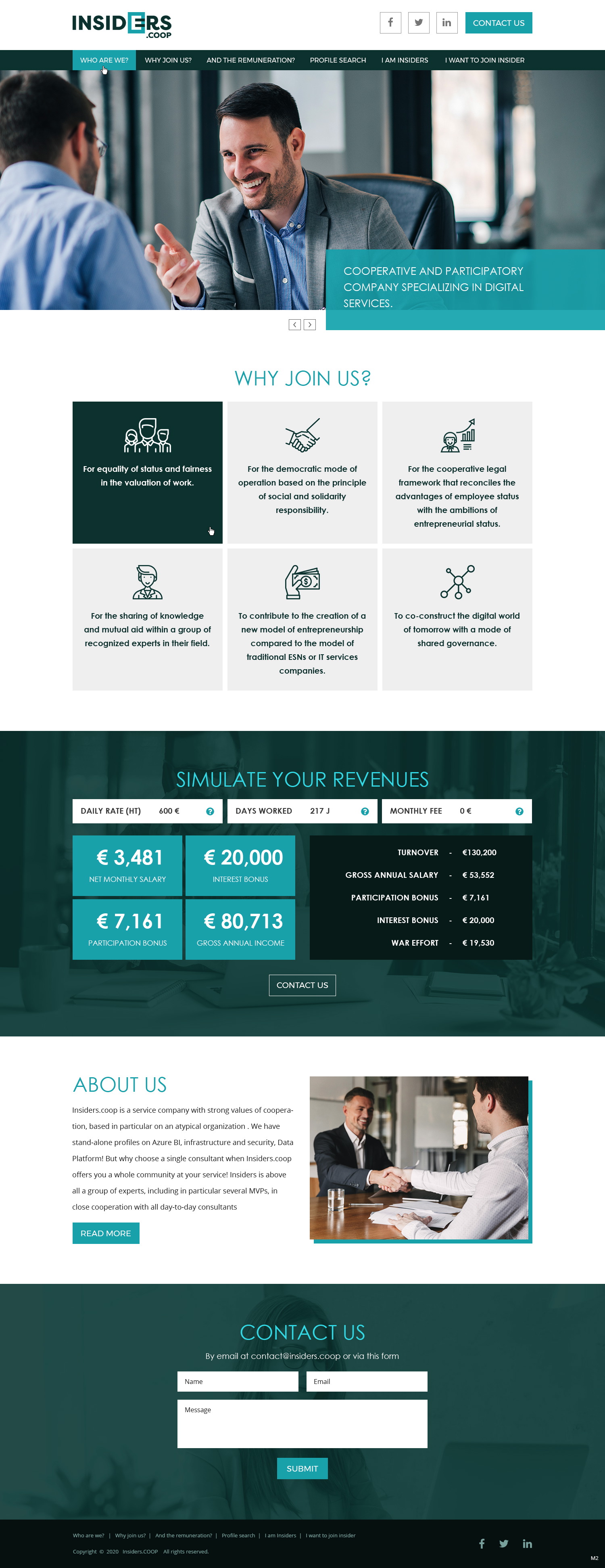 Web Design by pb for INSIDERS.COOP | Design #25032602