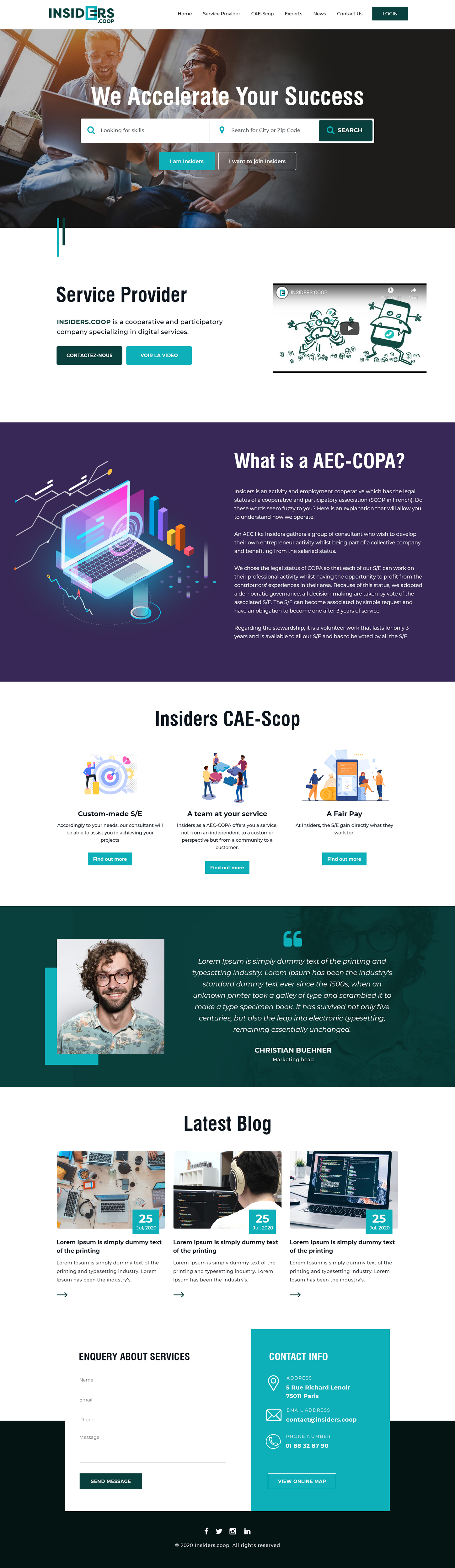 Web Design par AbhishekRoyBunty pour INSIDERS.COOP | Design #25058884