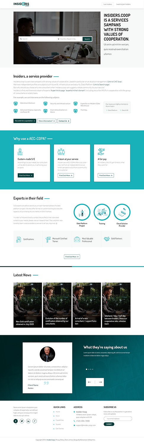 Web-Design von Grewal für INSIDERS.COOP | Design #25047845