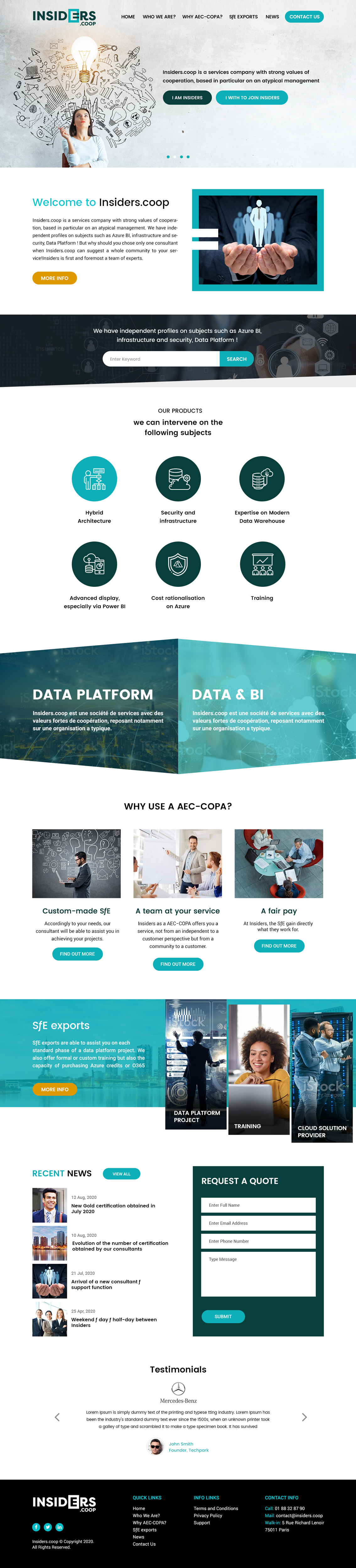 Web Design by Creative Slices for INSIDERS.COOP | Design #25039612