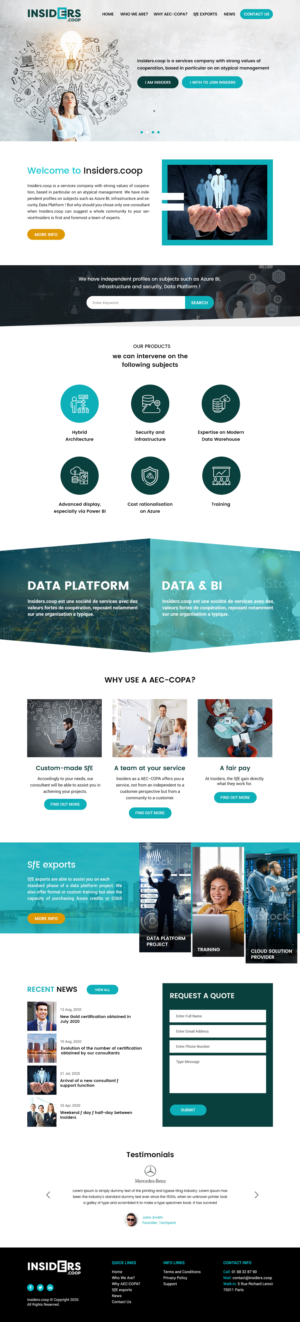 Web Design par Creative Slices pour INSIDERS.COOP | Design : #25039612