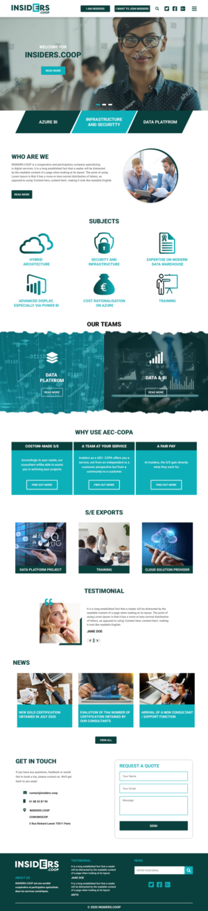 Web Design by Creative Slices for INSIDERS.COOP | Design #25047656