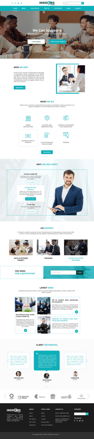 Web Design par Creative Slices pour INSIDERS.COOP | Design : #25065300