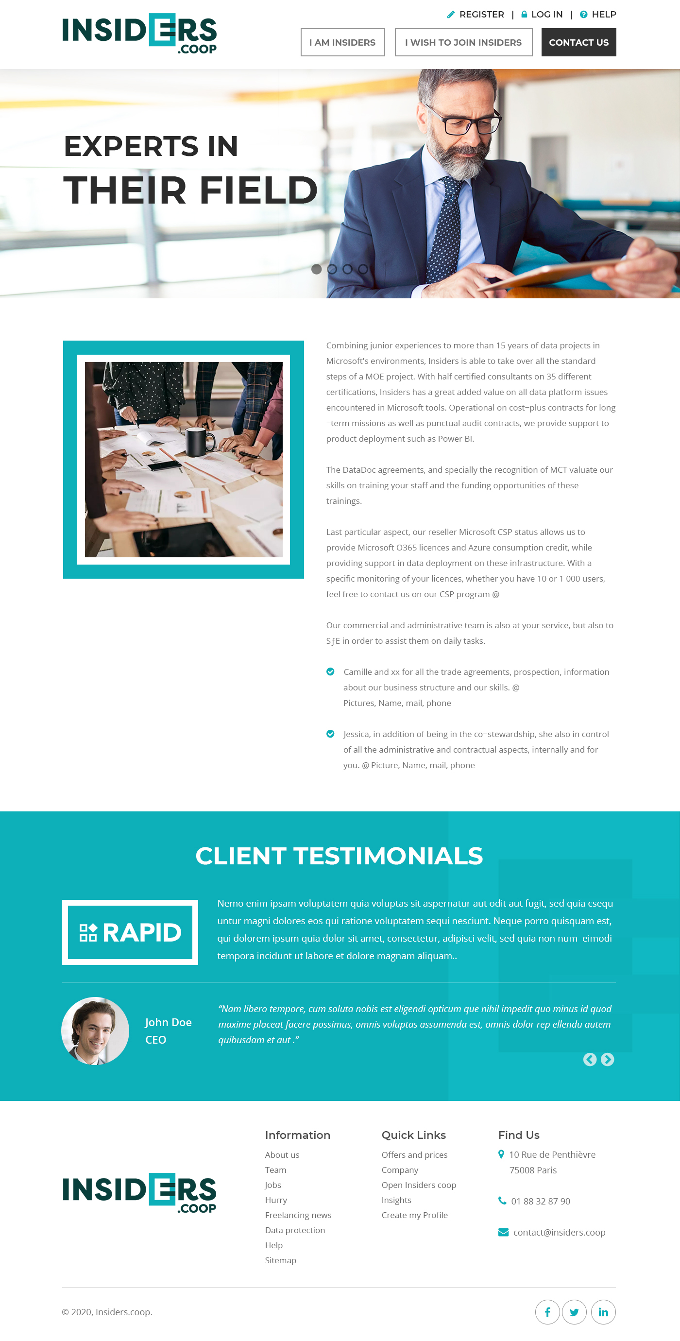 Web Design par Starlyn DS pour INSIDERS.COOP | Design #25106317