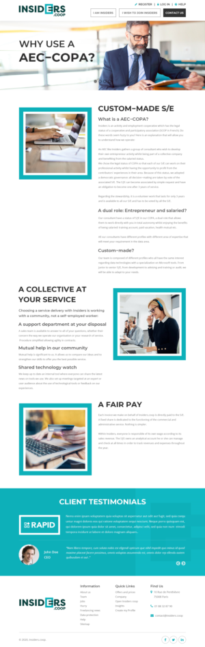 Web Design par Starlyn DS pour INSIDERS.COOP | Design : #25106320