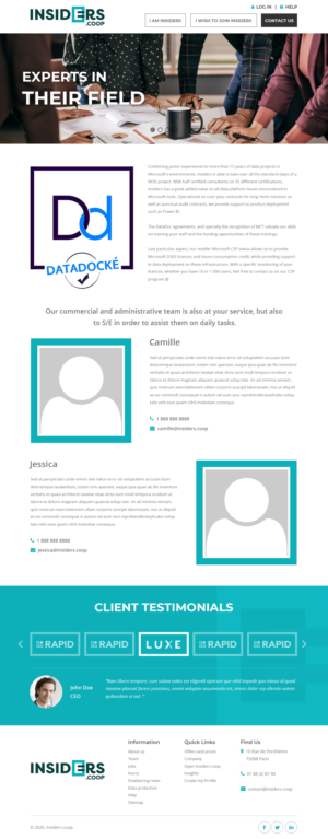 Web Design par Starlyn DS pour INSIDERS.COOP | Design : #25111087