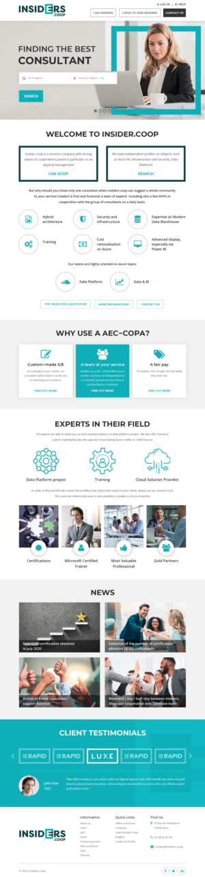 Web Design par Starlyn DS pour INSIDERS.COOP | Design : #25111089