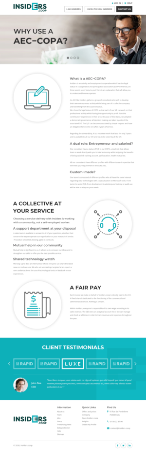 Web Design by Starlyn DS for INSIDERS.COOP | Design: #25116726