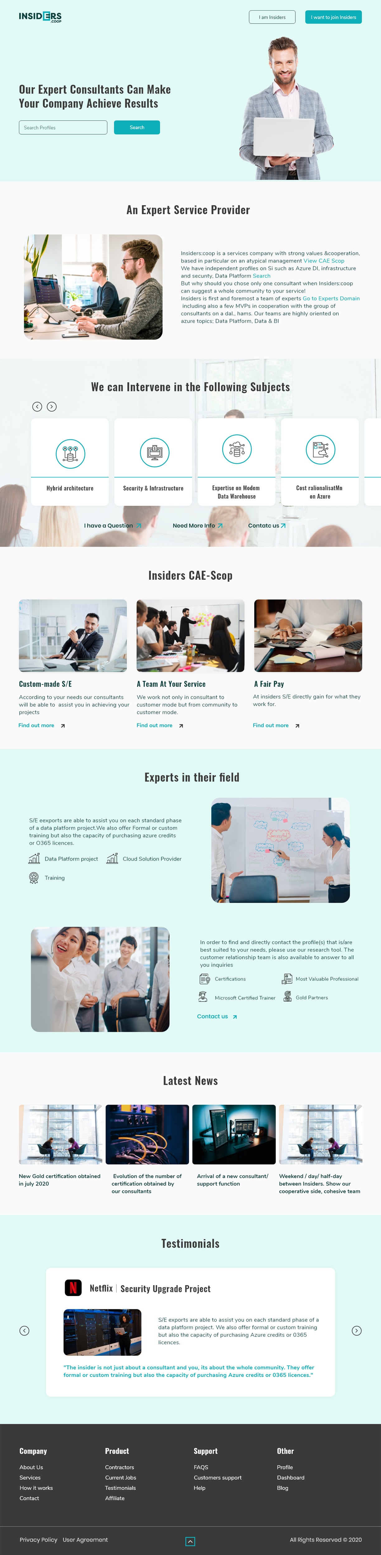 Web Design by Seewecreate for INSIDERS.COOP | Design #25077610