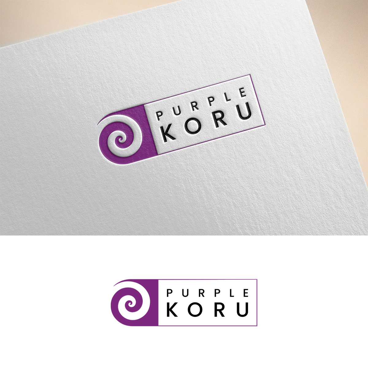 Logo Design by Gridline Concepts for Purple Koru | Design #25072681