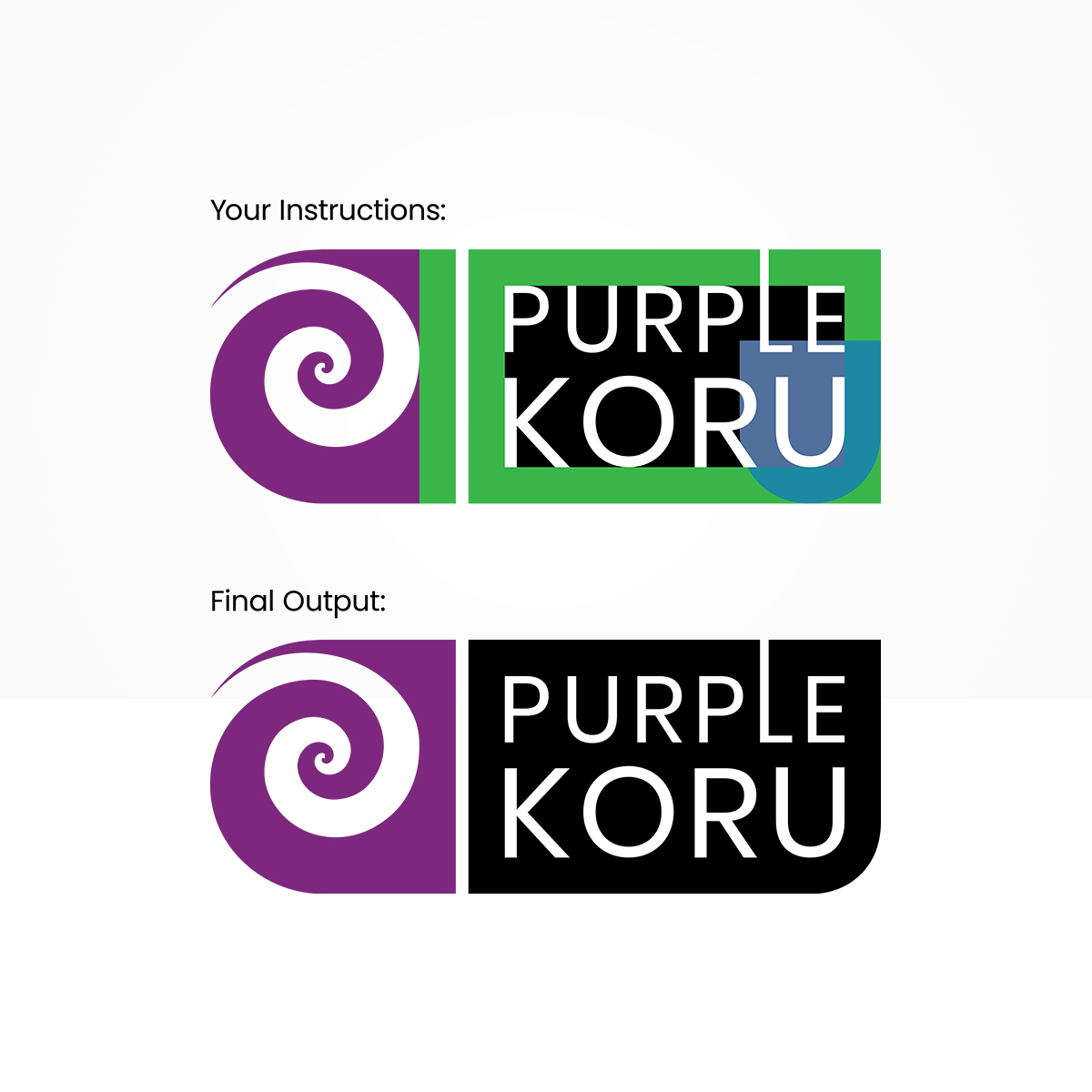 Logo Design by Gridline Concepts for Purple Koru | Design #25089120