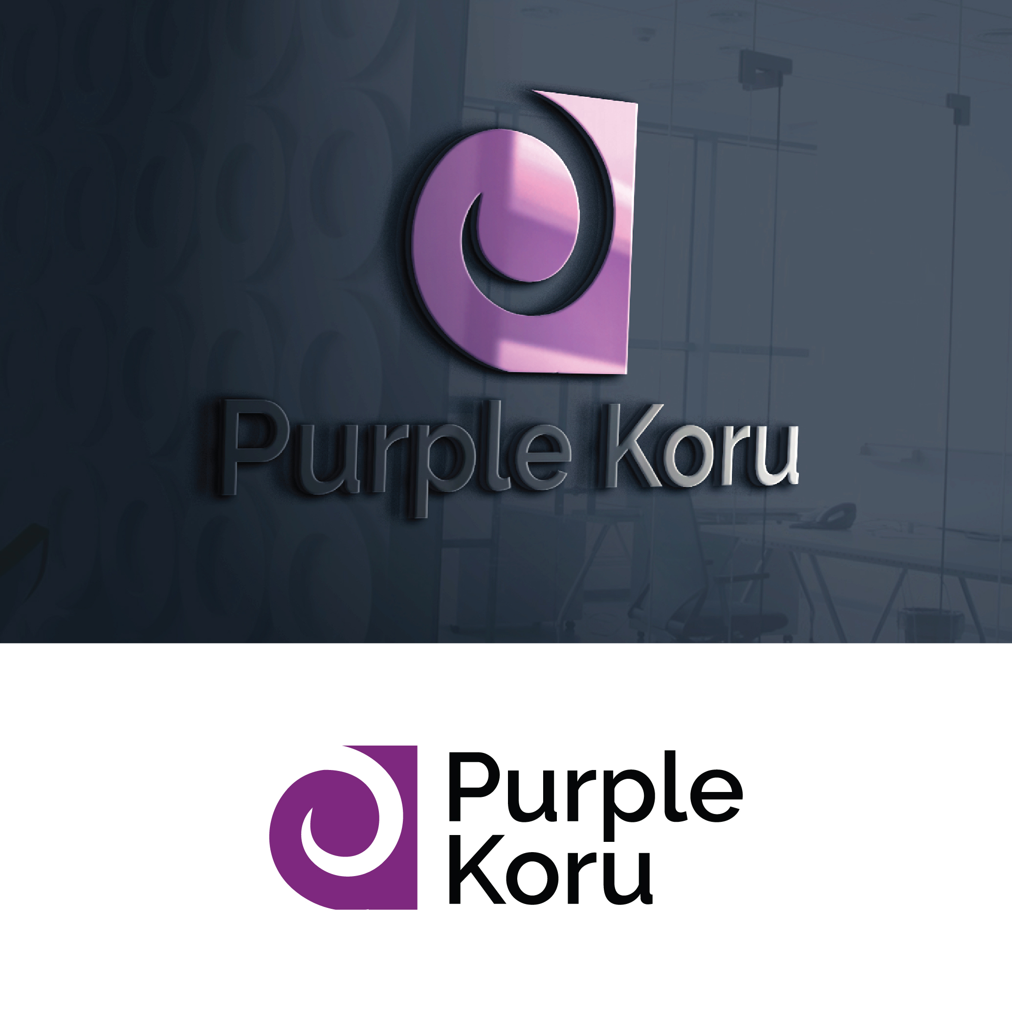 Logo-Design von GraphicTec für Purple Koru | Design #25069540