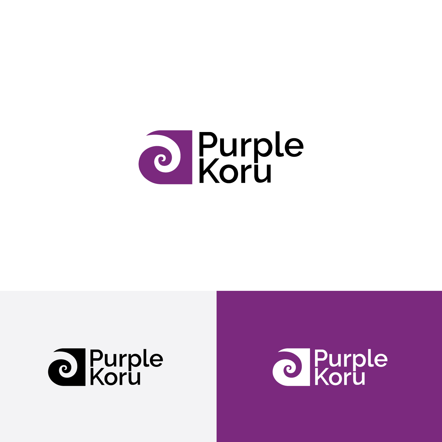 Logo Design by sankar999 for Purple Koru | Design #25026602